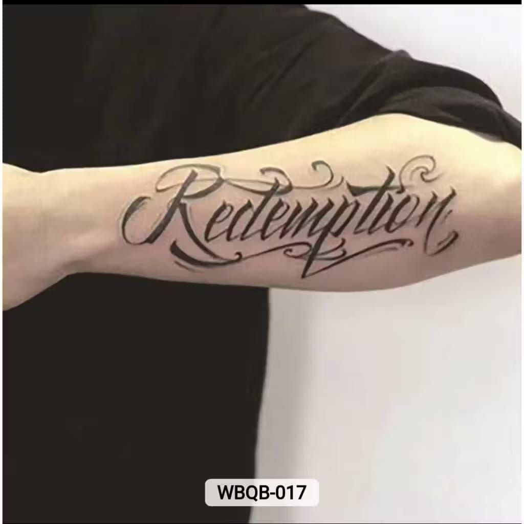 [ SEMI PERMANEN ] COD Tatto temporer WBQB 17 TULISAN ESTETIK tatto temporary untuk tubuh tangan leng