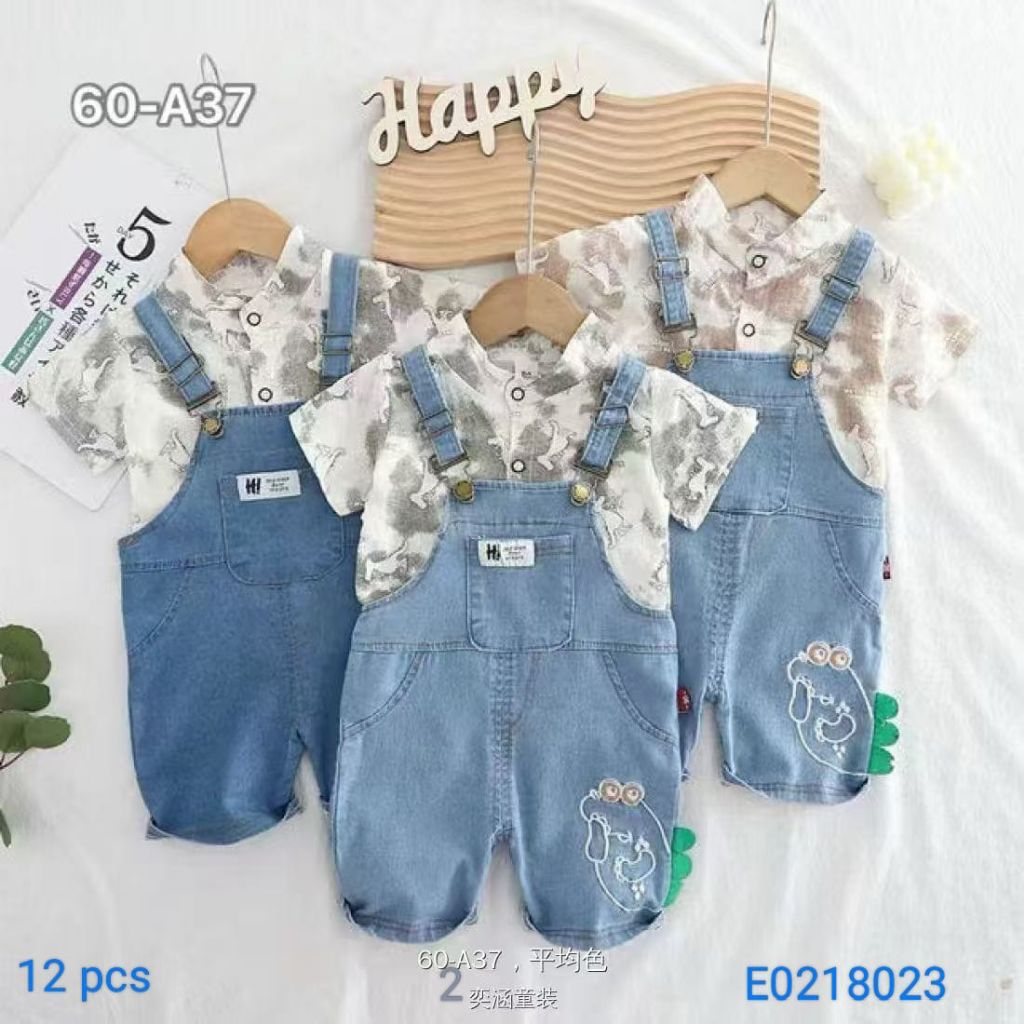 Setelan overall import anak laki-laki dan perempuan / jumpsuit import / Setalan celana kodok jeans b