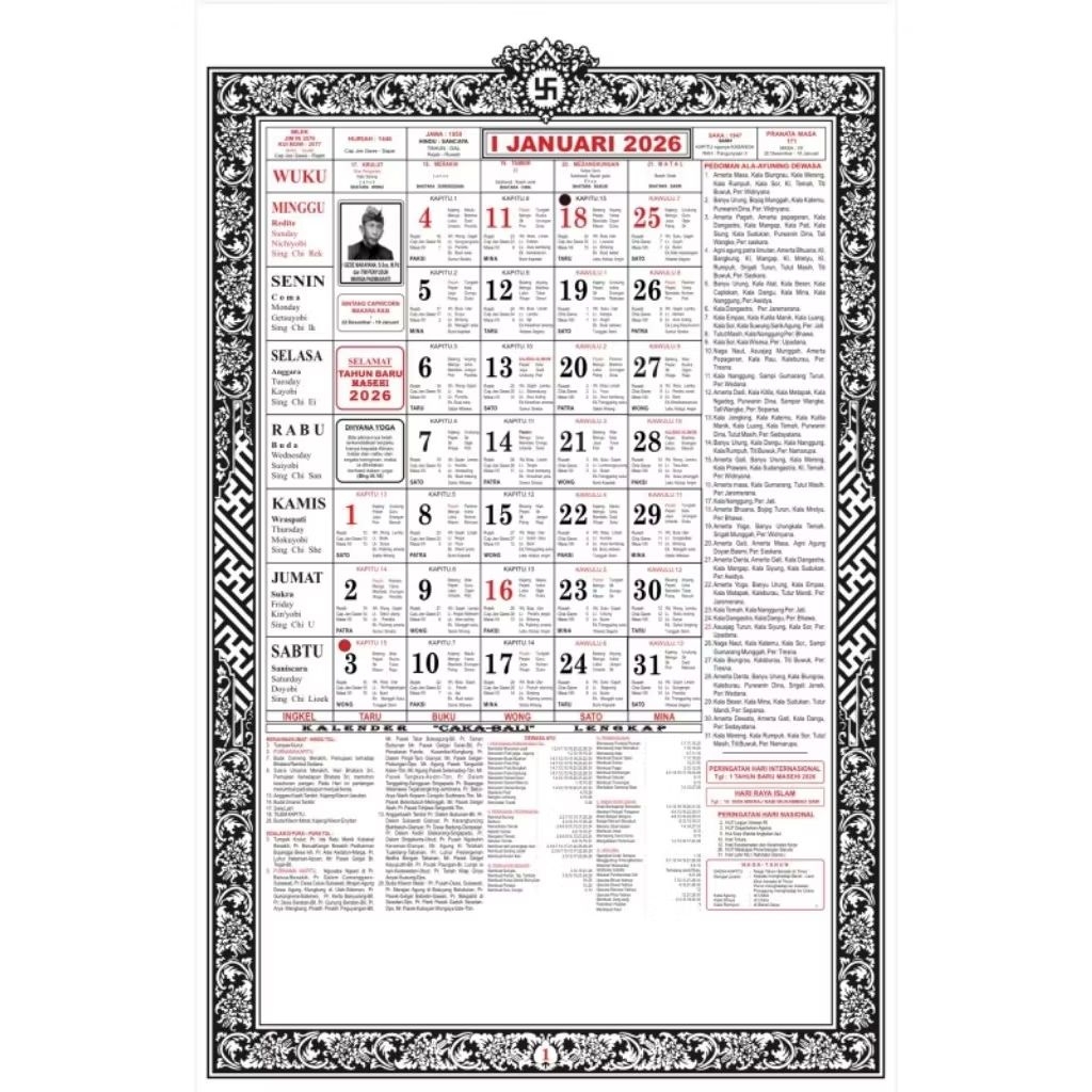 KALENDER BALI 2026| I GEDE MARAYANA | GROSIR KALENDER