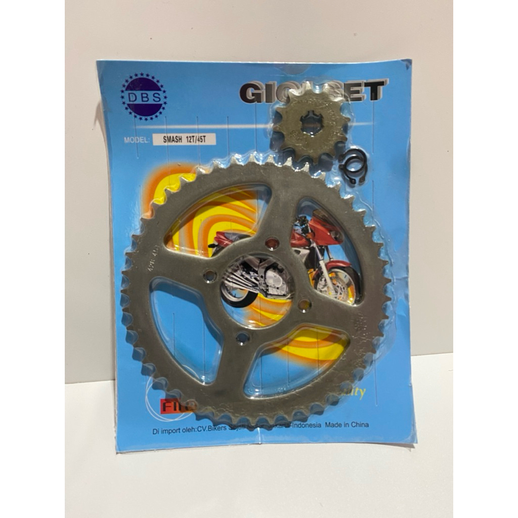 Gear Gir Set 45T Smash Shogun Gear Depan Belakang 12T-45T (DBS)