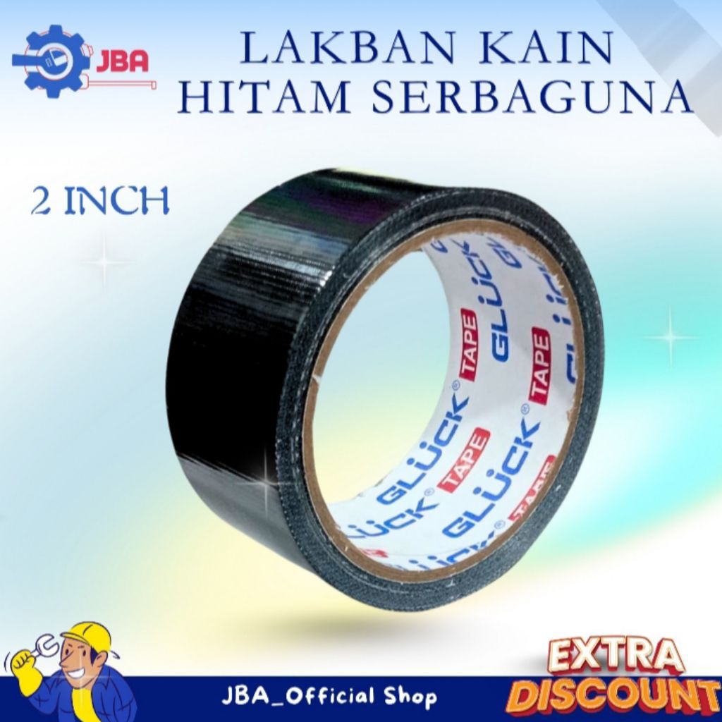 Lakban Kain Hitam Serbaguna 2inch  / Lakban Hitam / Lakban untuk Jilid  buku/Lakban Kain / lakban hi