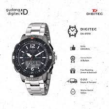 Digitec 2131 Jam Tangan Pria DA-2131R original Dual Time Rantai