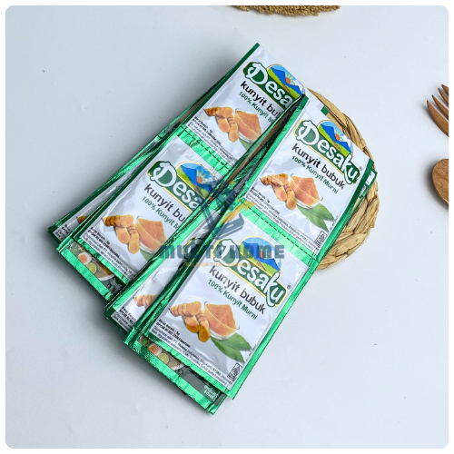 Kunyit Bubuk Desaku Sachet – 1 Pack Isi 24 Sachet | Rempah Alami untuk Masakan Bumbu Dapur