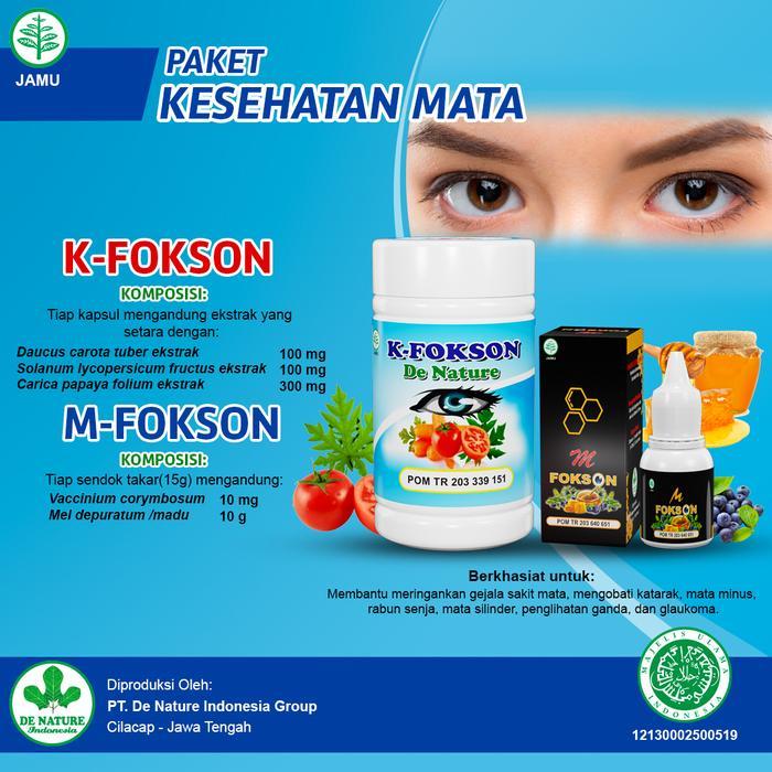 K FOKSON Bonus M FOKSON De Nature | Obat Katarak, Rabun, Glukoma, Mata Minus Plus Silinder