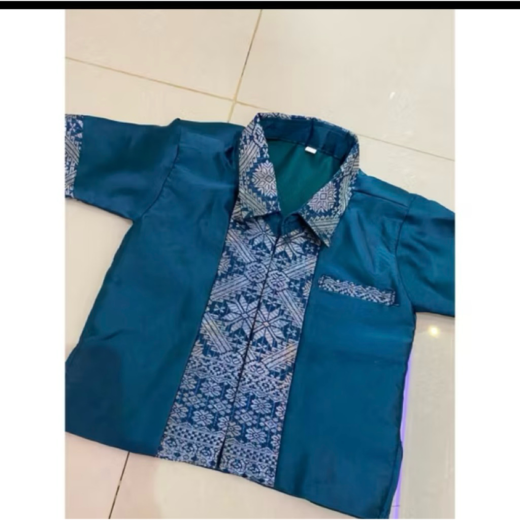 baju kemeja anak laki-laki 1-12th/baju kemeja anak laki-laki lengan pendek//baju anak khas palembang