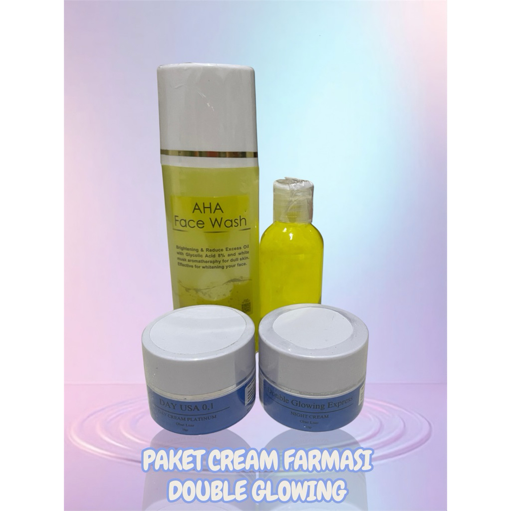 PAKET CREAM FARMASI DOUBLE GLOWING EXPRESS