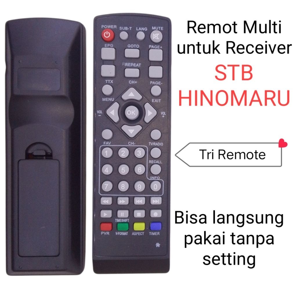 Remot Remote Multi Untuk Receiver Set Top Box STB HINOMARU