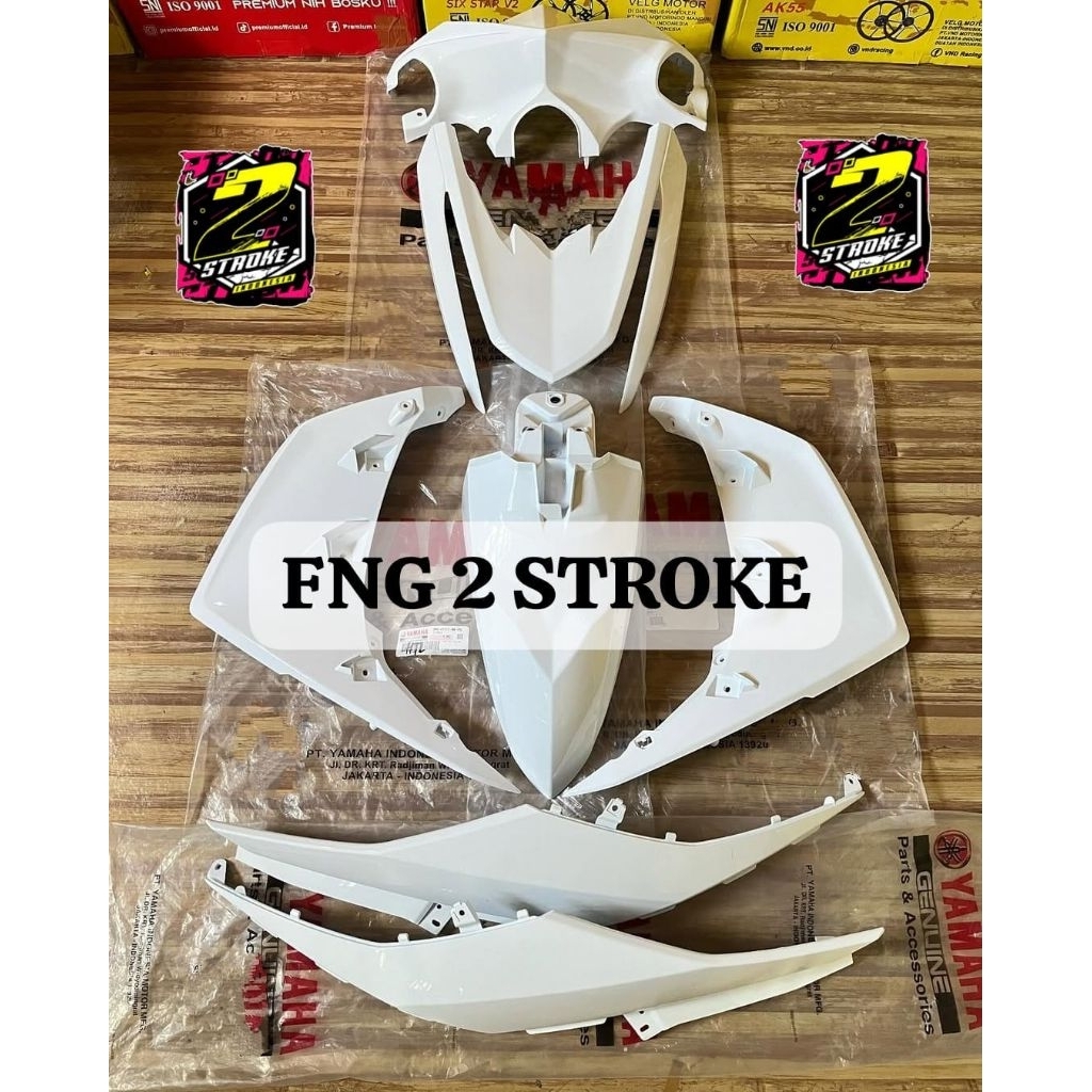 COVER BODY HALUS FULLSET YAMAHA MIO M3 MIO Z MIO 125 BODI SET MIO M3 125 WARNA PUTIH GLOSSY