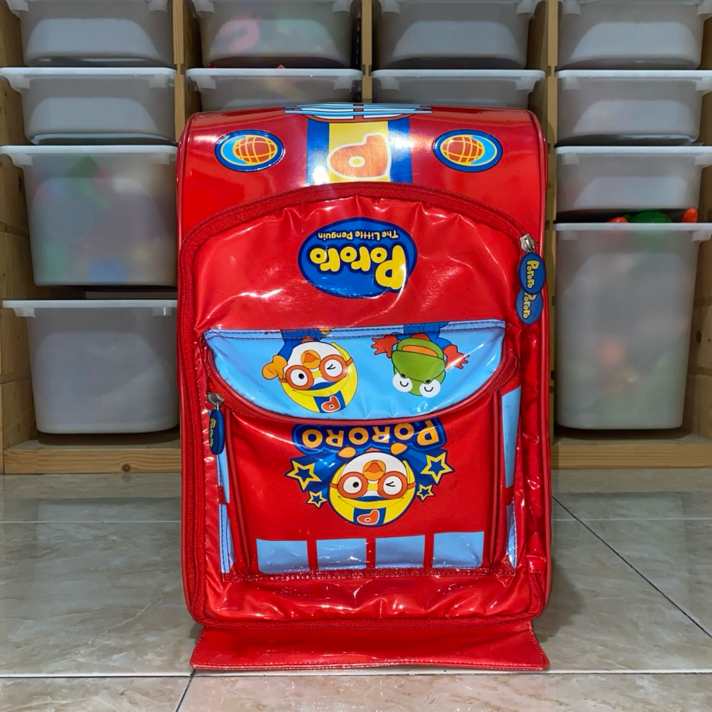 Original Pororo Suitcase - Tas Koper Anak Pororo Original Anti Air