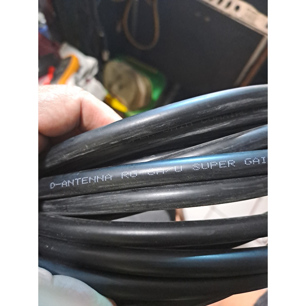 CABLE COAXIAL D ANTENA RG8 LENTUR INNER SERABUT BARU KABEL COAX RG 8 IMPEDANSI 50 OHM 10 METER