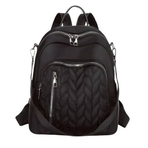 Tas Ransel Wanita Bahan Nylon Anti Air Warna Hitam Khaki Pink Salem Tas Punggung Waterproof