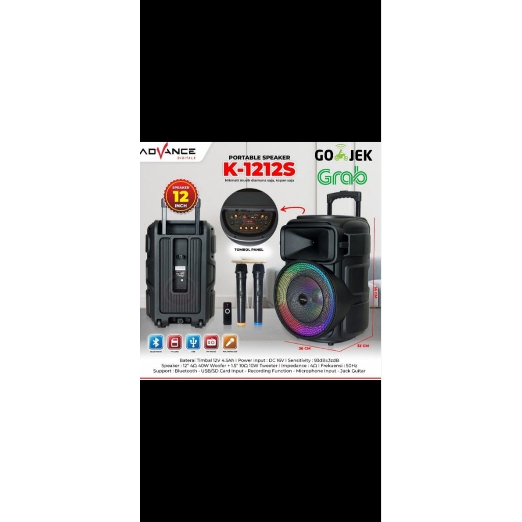 speaker portable wireless meeting advance speaker bluetooth advance k-1212s k 1212 s