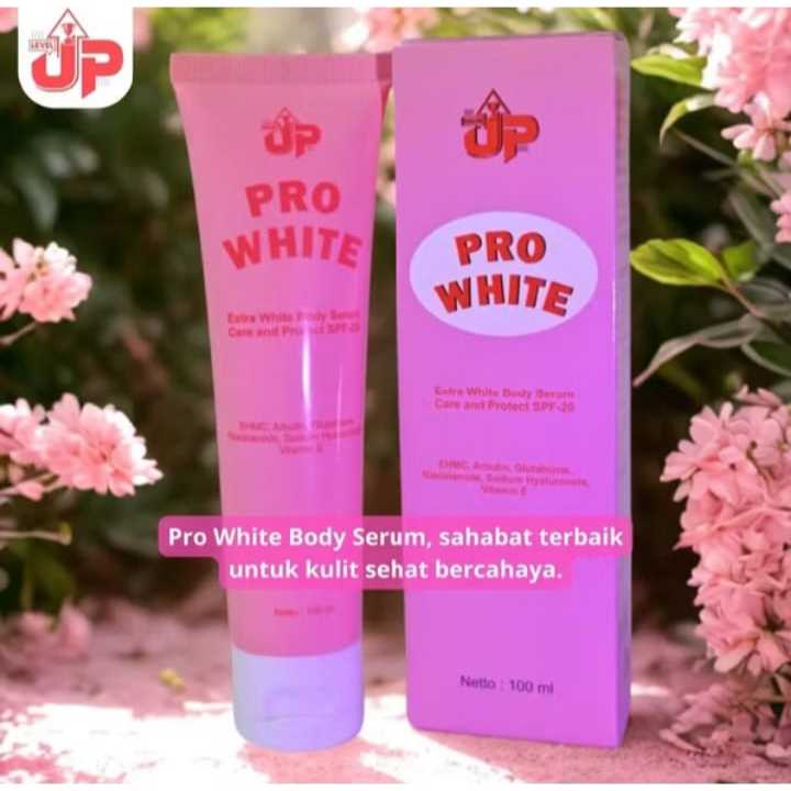 LevelUp ProWhite Body Serum Day and Night Serum untuk Malam + Extra White Body Serum SPF 20PA+++ unt