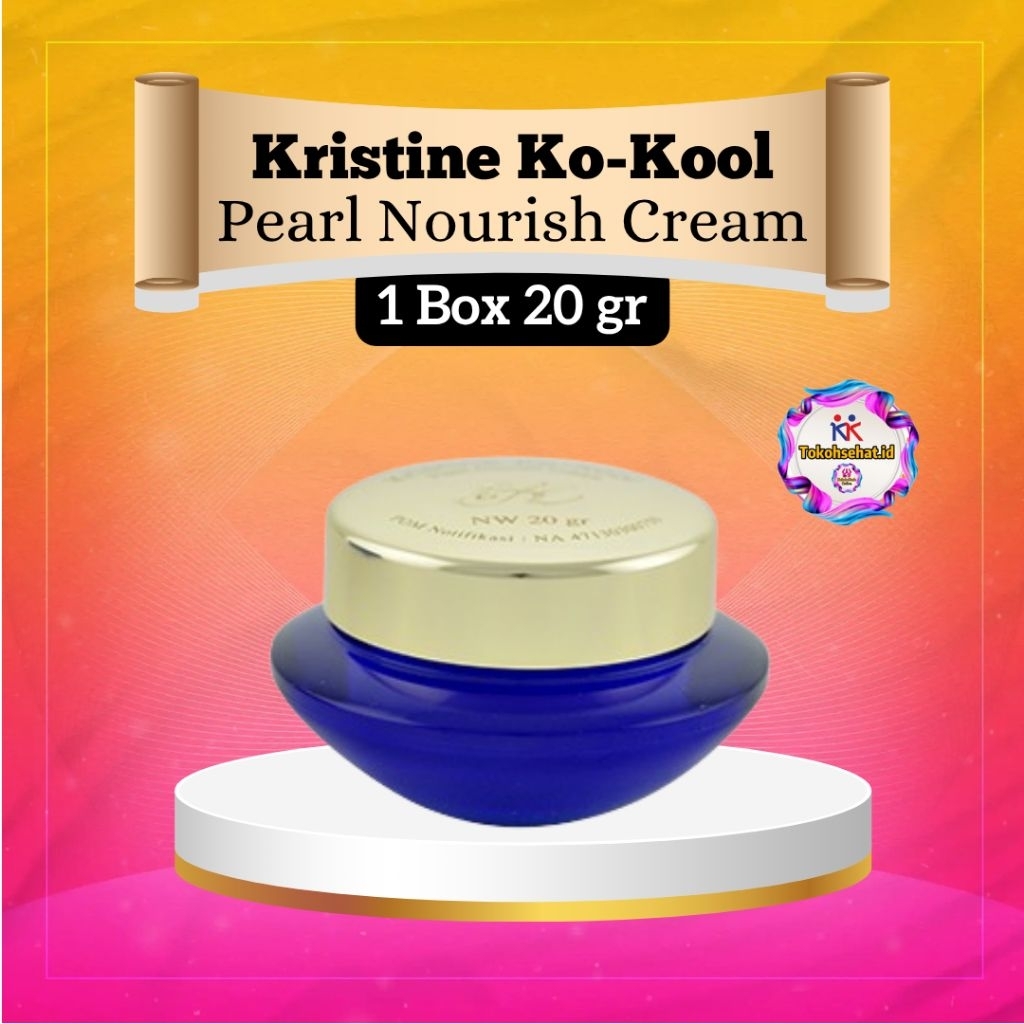 Kristine Ko Kool Pearl Nourish Cream 20 gr Original KK Indonesia Pearl Cream Peganti Bedak Alami Ori