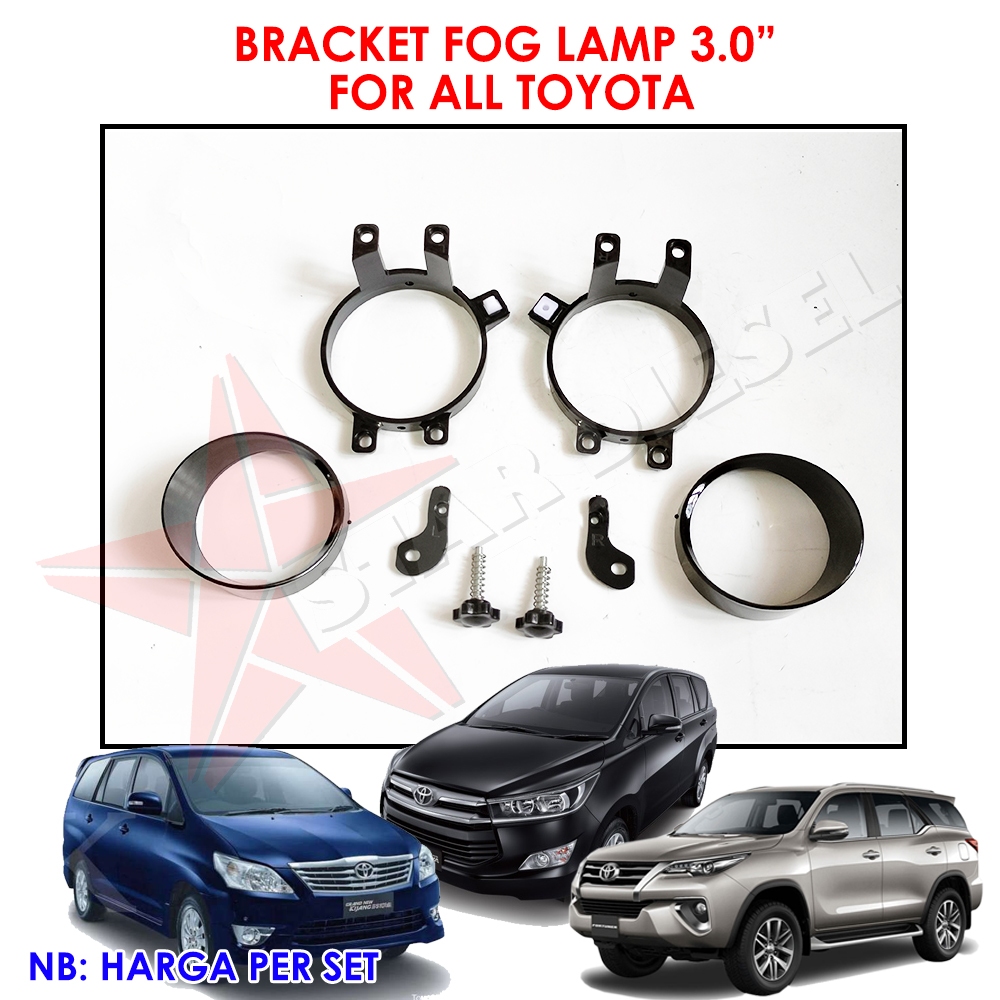KAKI BRACKET BILED FOGLAMP TOYOTA INNOVA REBORN FORTUNER VRZ 3” INCH