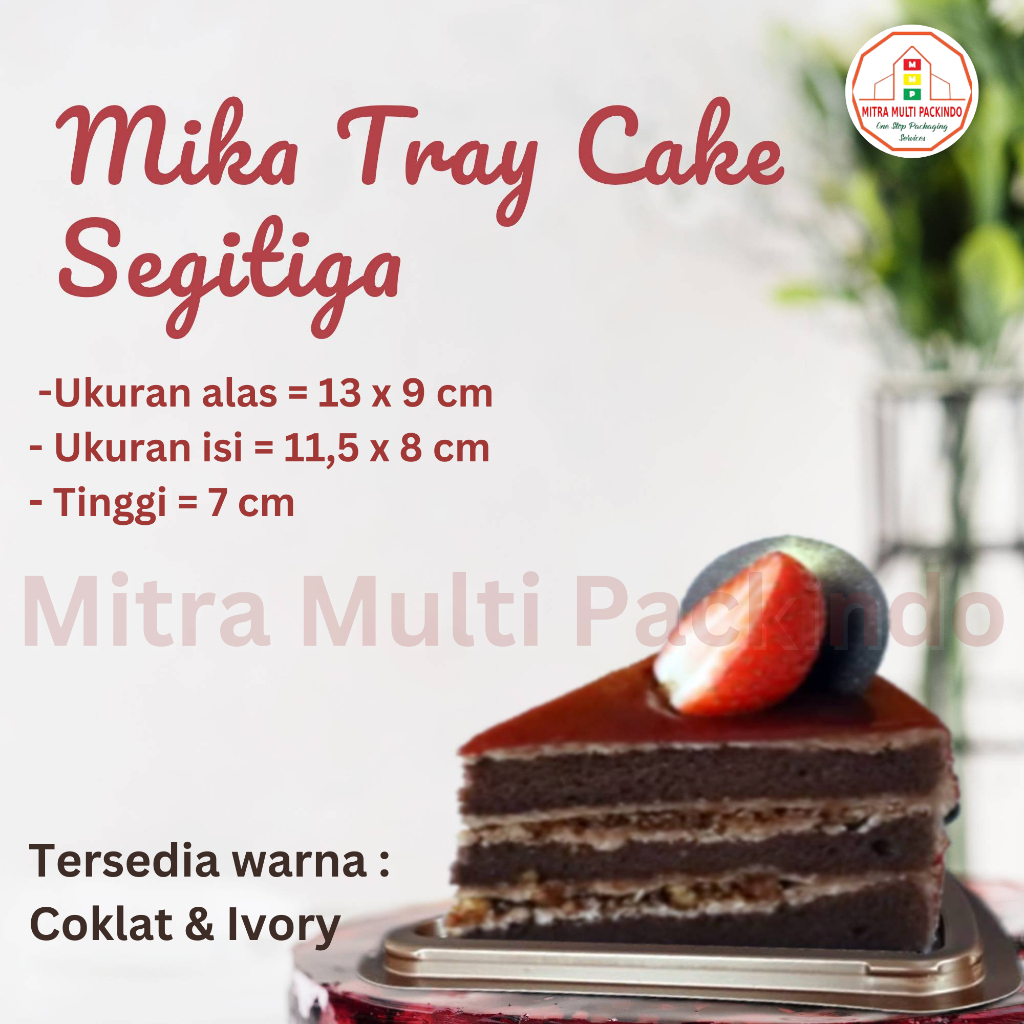 GROSIR 1 DUS Mika Tray Kue Segitiga | CT Segitiga | Tempat Kue Tart Slice Isi 500 PCS