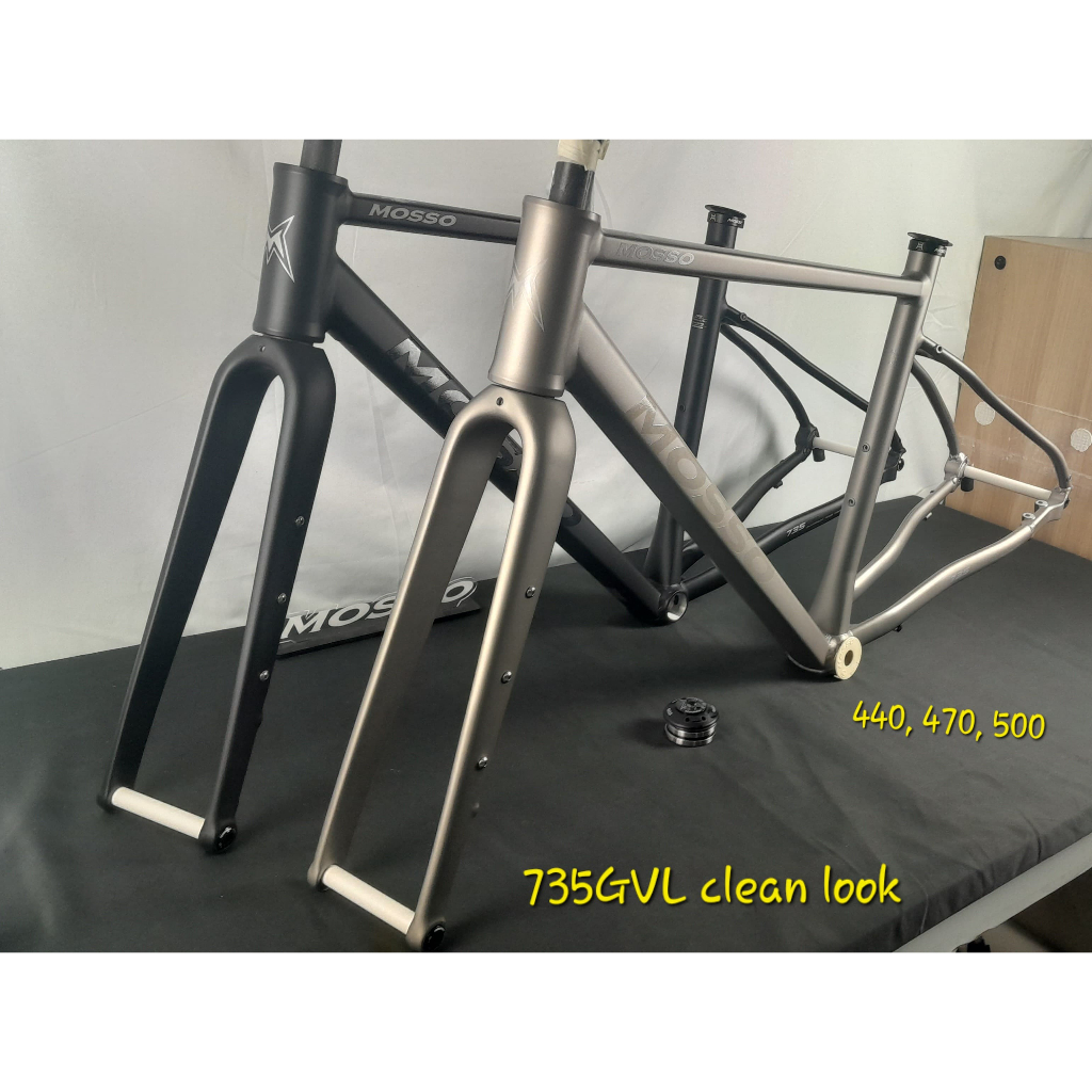 FRAME SET SEPEDA MOSSO GRAVEL 735 GVL FULL ALLOY