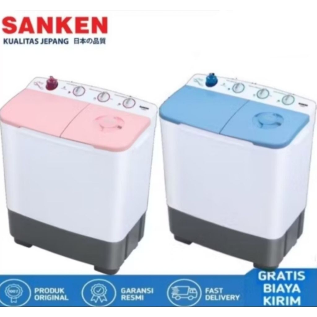 MESIN CUCI SANKEN 9KG 2 TABUNG TW-9110 MESINCUCI SANKEN 9 KG 2 TABUNG SANKEN MESINCUCI