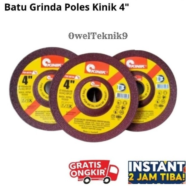 OwelTeknik9 - Batu Gerinda Poles KINIK 4"/Batu Slep KINIK 4"