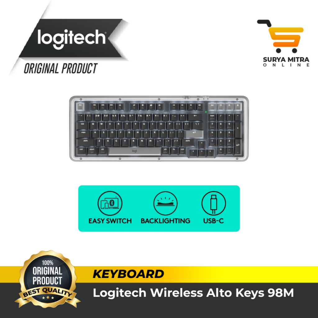 Keyboard Logitech Wireless Alto Keys 98M