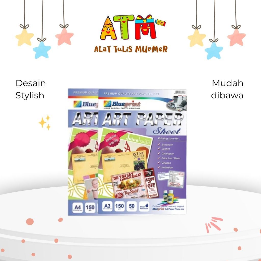 Art Paper/Kertas Cetak/Blueprint Art Paper 150 GSM