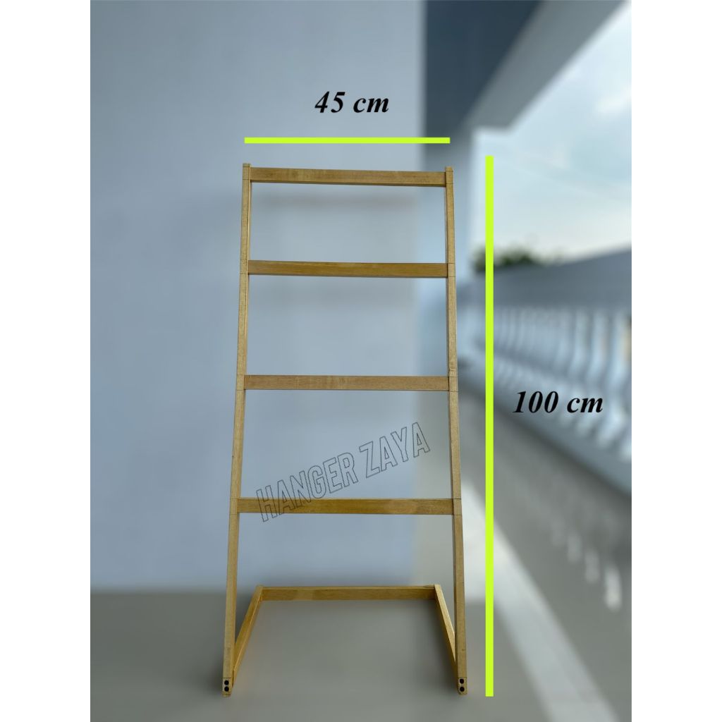 Display Hijab Gantungan Hijab Kayu Minimalis Rak Hijab Serbaguna