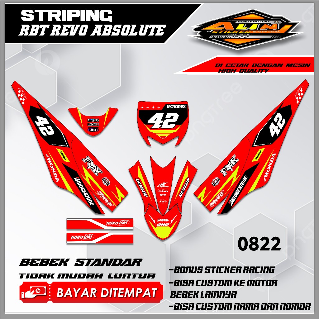 0822 STRIPING  RBT REVO ABSOLUTE - STRIPING VARIASI REVO ABSOLUTE  DESAIN RACING