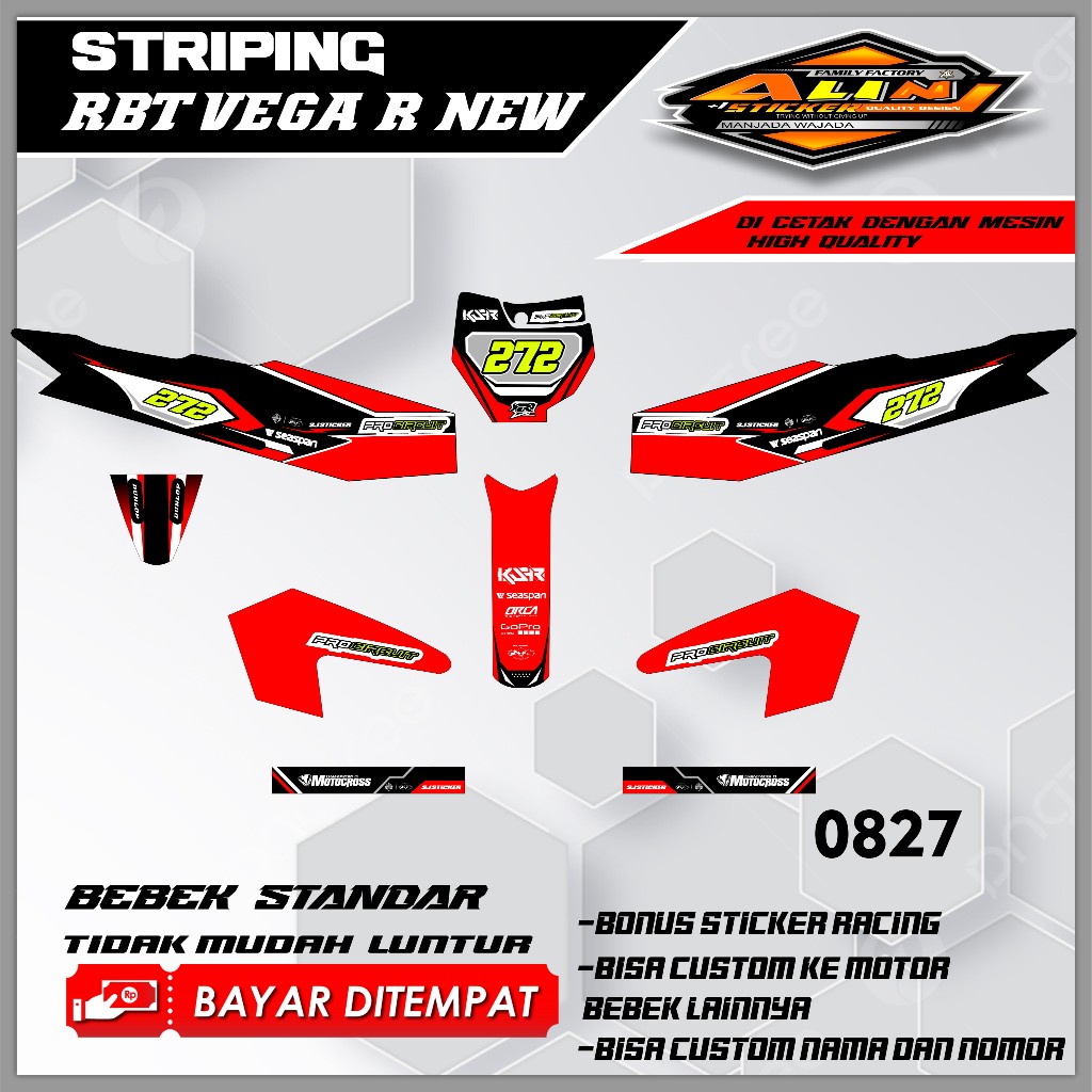 0827 STRIPING  RBT VEGA R NEW  - STRIPING VARIASI VEGA R  DESAIN RACING