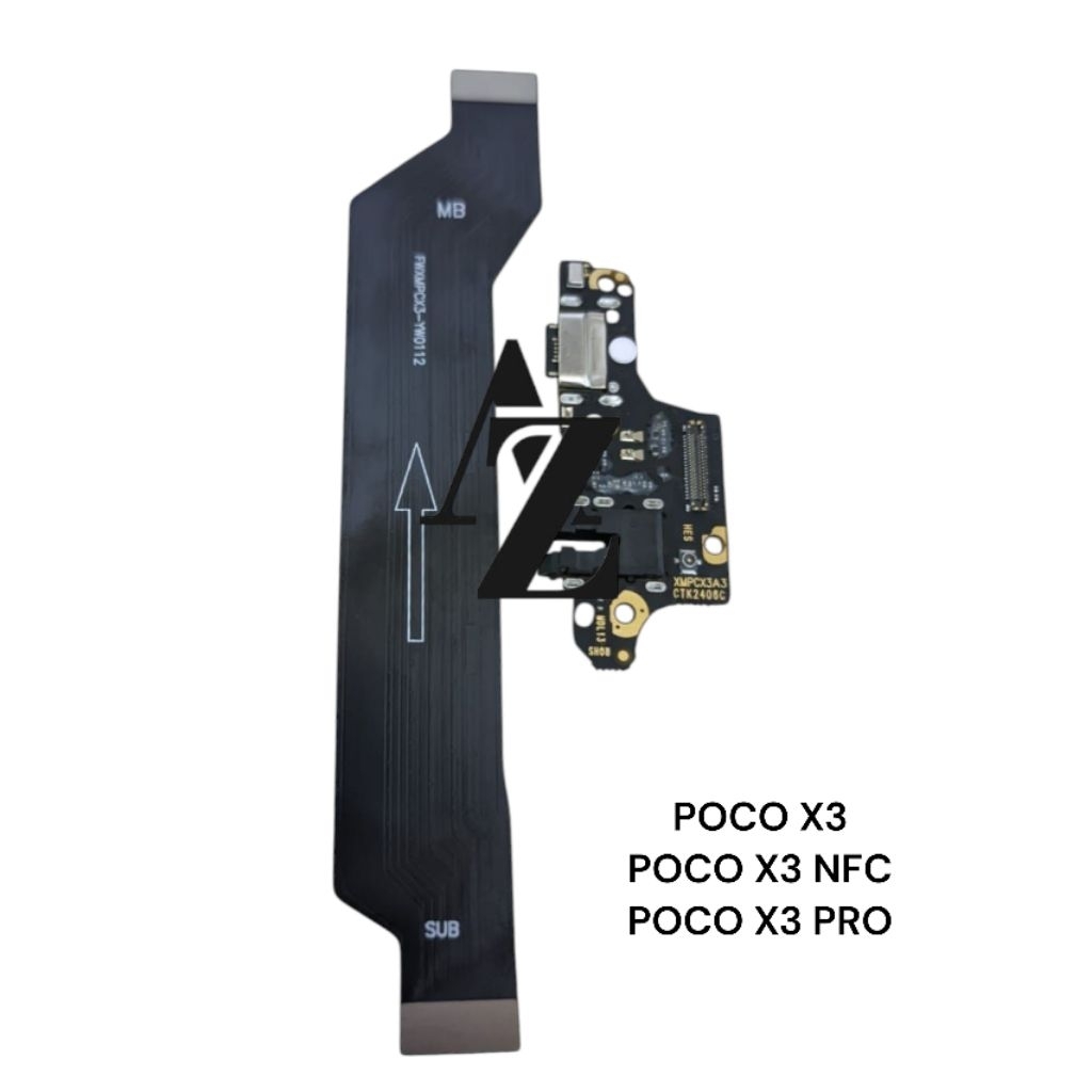 FLEXIBEL CHARGER XIAOMI POCO X3 / POCO X3 NFC / POCO X3 PRO PAPAN CAS FULLSET IC + FLEXIBEL BOARD XI