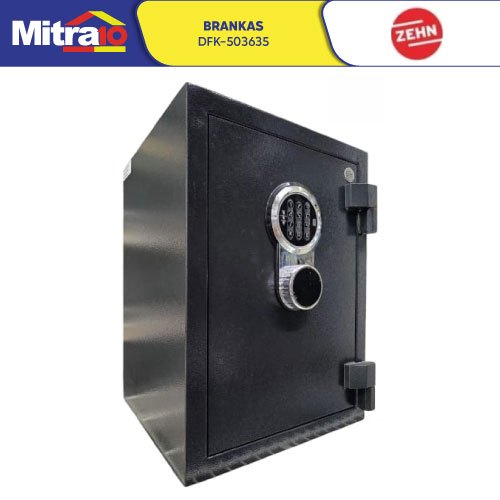 Brankas Tahan Api Hitam - Fireproof, Dokumen Penting - Zehn