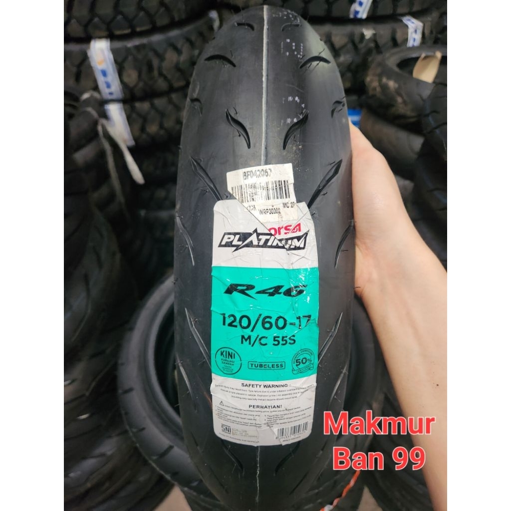Ban Corsa Platinum 120/60-17 R46 Tubeless Soft Compound
