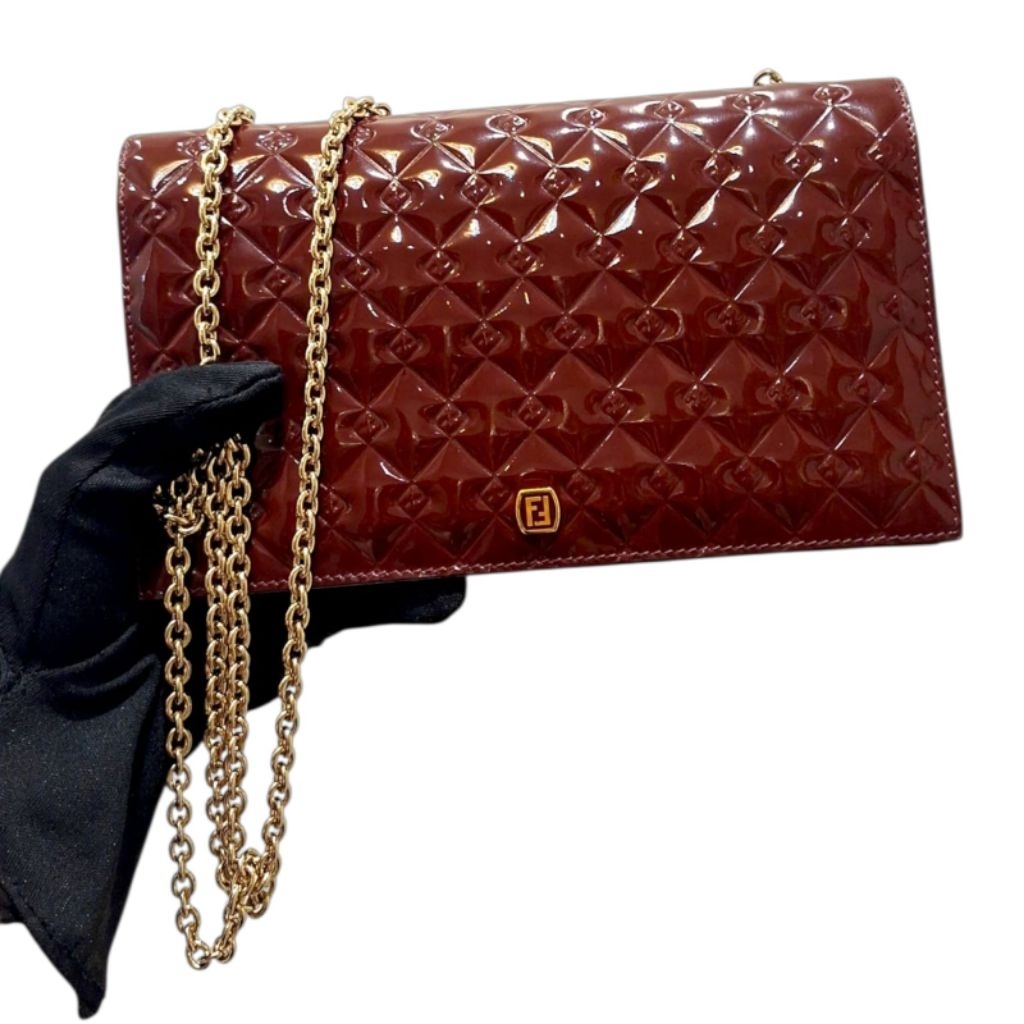Fendi Red Patent WOC Authentic Preloved