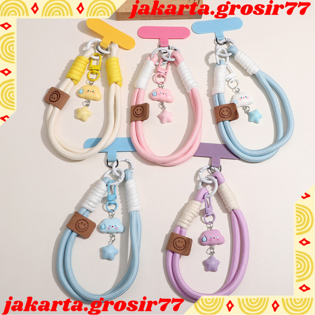JG GH715 Gantungan Tali HP Liontin Rantai Bintang Awan Kartun Lucu Casing Phone Straps