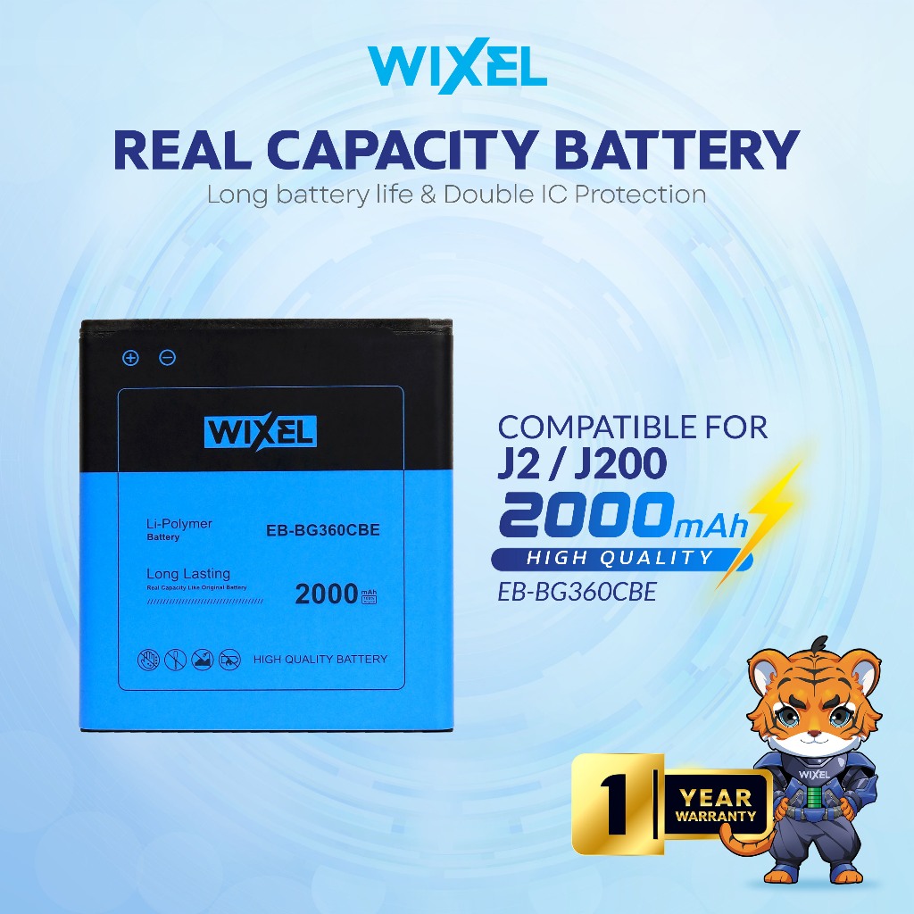 WIXEL Baterai Samsung Galaxy J2 2015 J200 EB-BG360CBE EB-BG360CBC SM-J200G SM-J200F Batre Batrai Bat