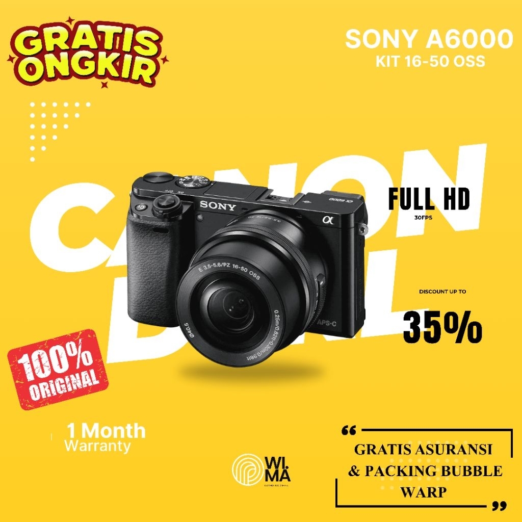 SONY A6000 LIKE NEW BERGARANSI