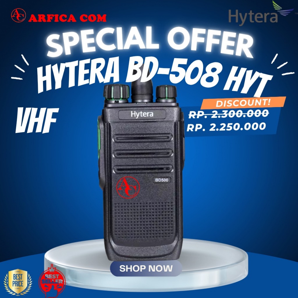 HT Hytera BD508 VHF Digital Analog ORIGINAL Baru Garansi BD 508 VHF Original 100%