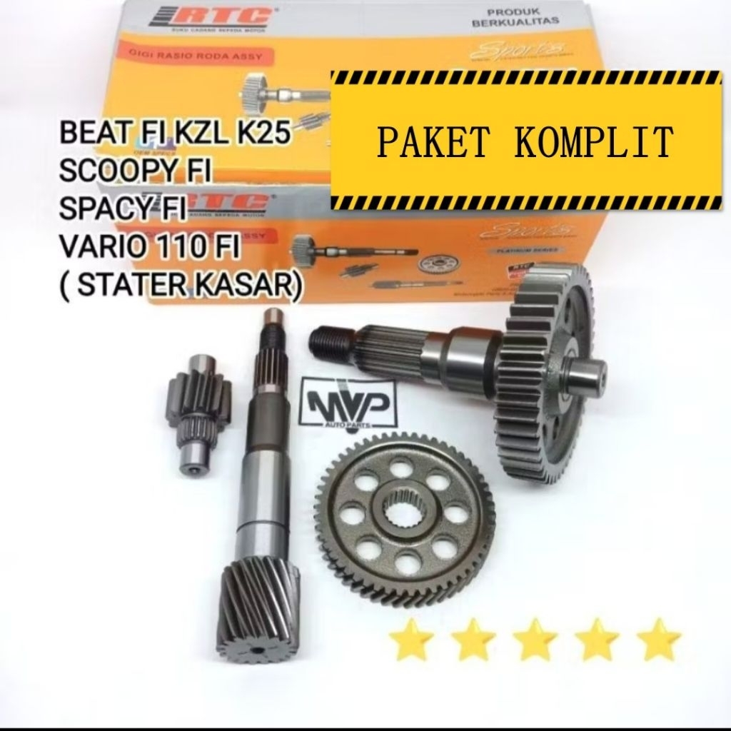 Gigi Rasio Set Gir As Pully As Roda BEAT FI INJEKSI KZL 2013 2014 2015 RTC