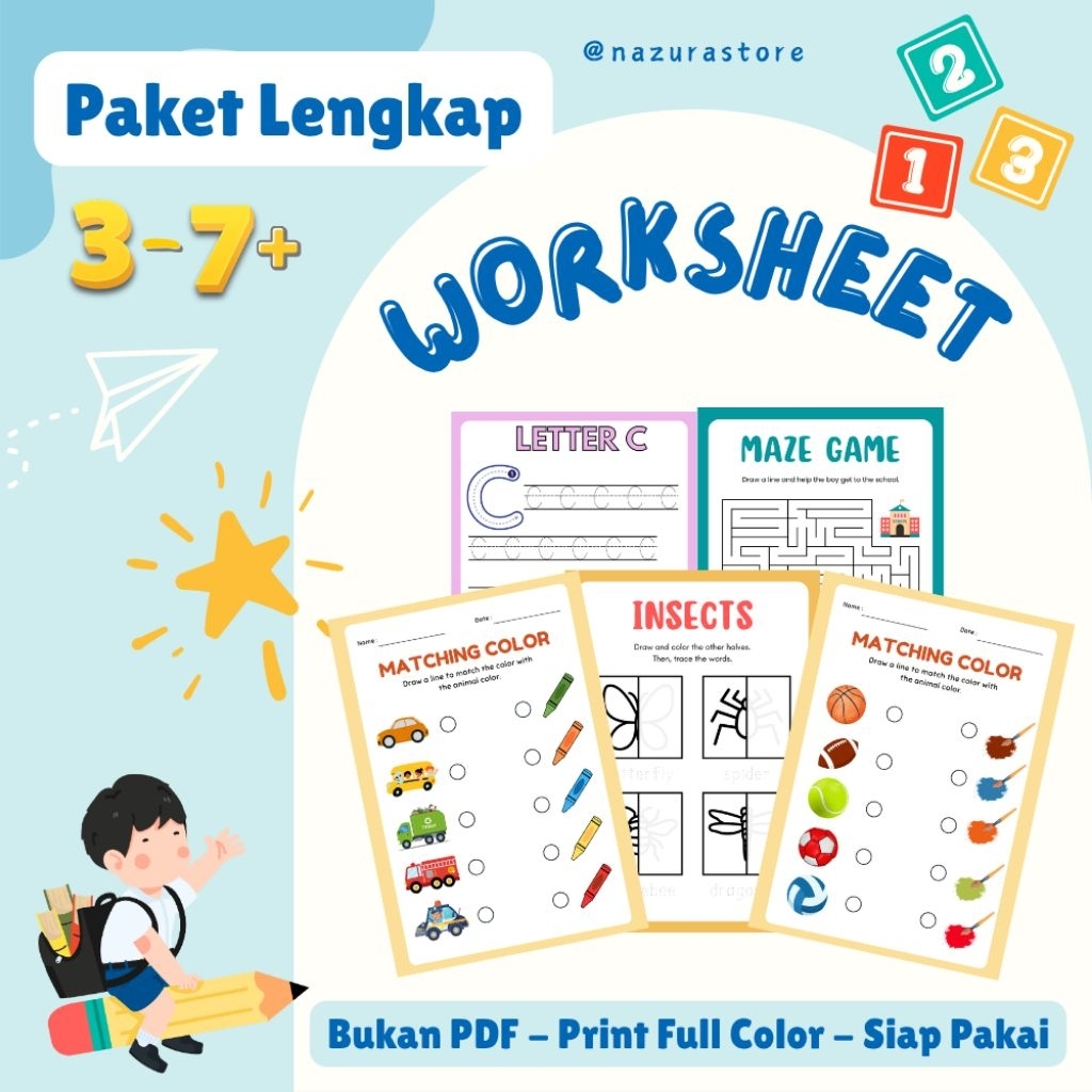 Worksheet Lembar Kerja PAUD TK SD