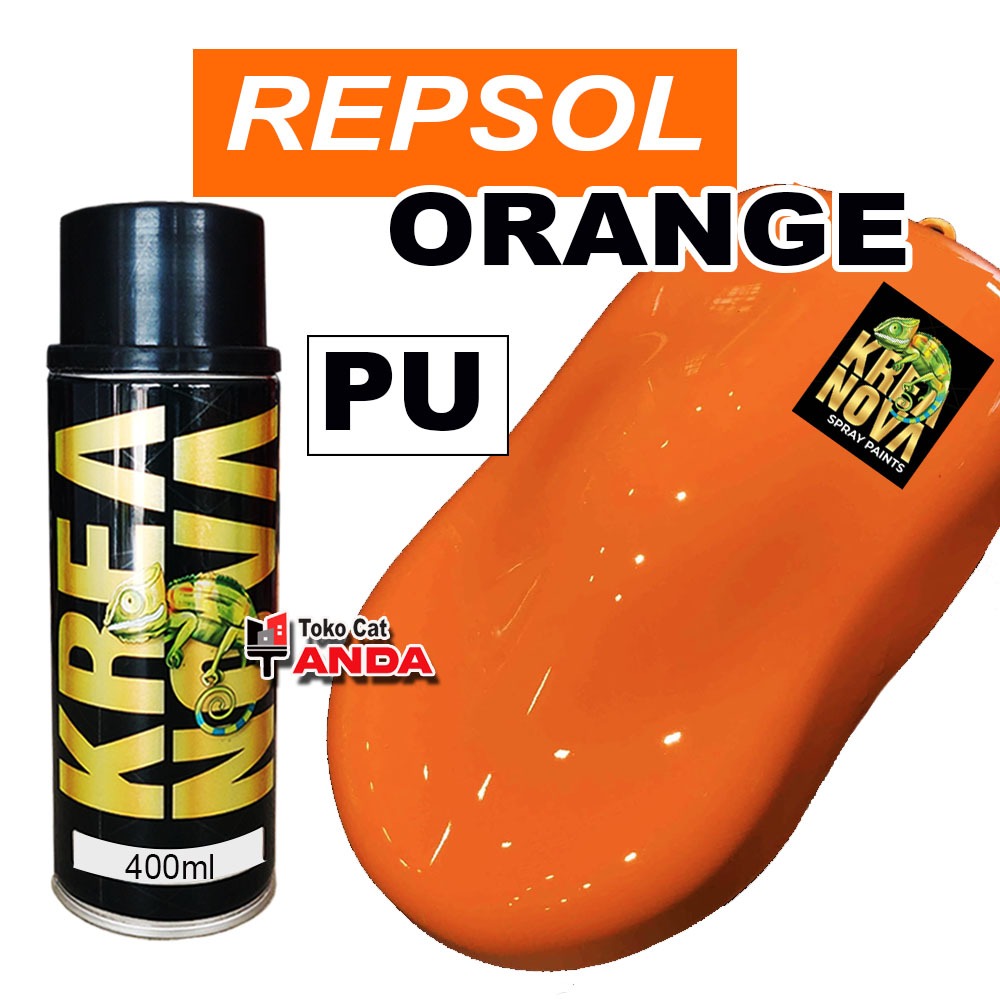 Kreanova - Cat Semprot PU 400ml Repsol Orange Solid - Orange Ngejreng
