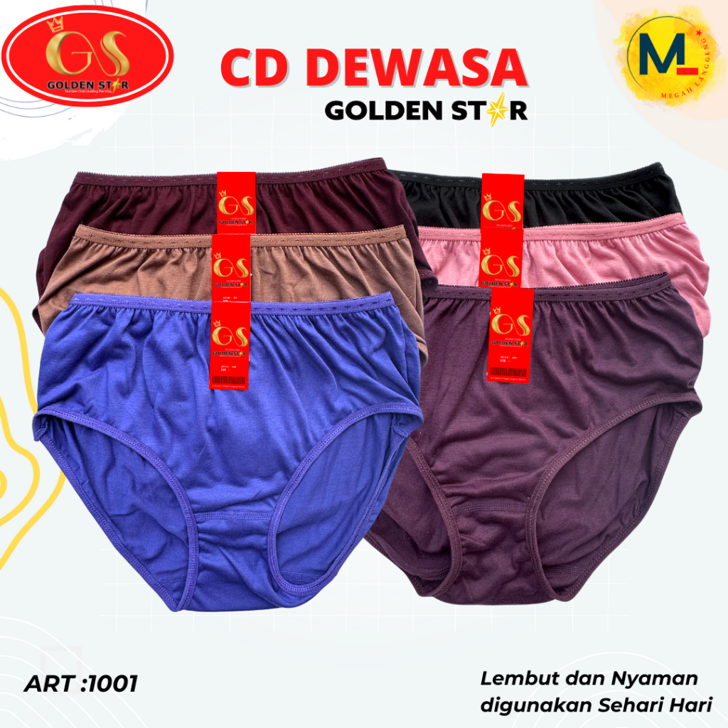 6 pcs cd anak remaja usia 12 tahun sampai 17 tahun / celana dalam anak remaja perempuan Golden nick 
