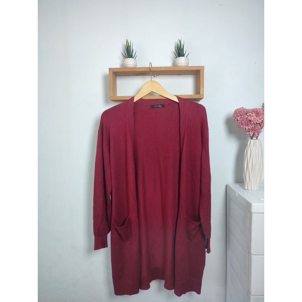 LONG OUTER SUPER BRAND INGNI MAROON