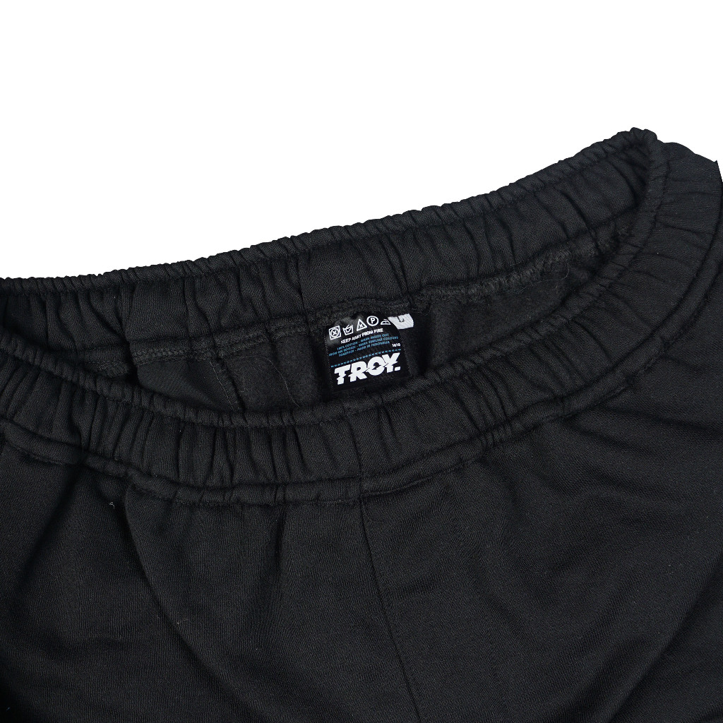 Troy Company Baggy Cargo Long Pants World Catastrophe - Celana Panjang Hitam Fleece LFC 3356