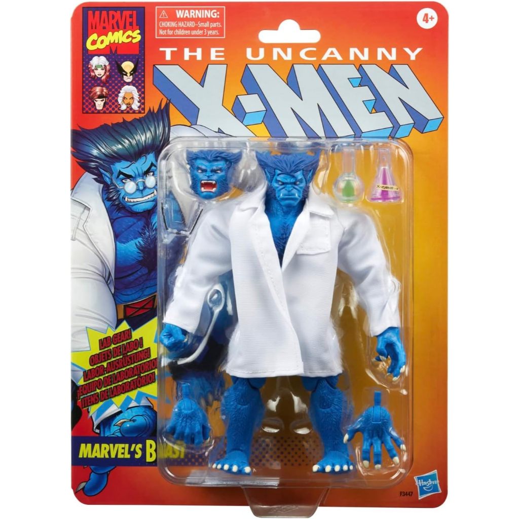 Marvel Legends Series X-Men Beast 6-inch Action Figure Toy, 4 YEARS+, 5 Accessories