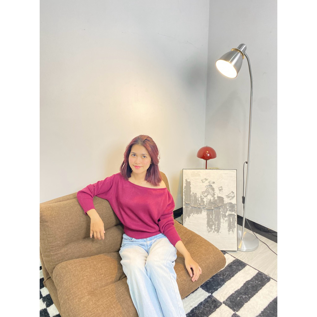 YUME Knit Top Sabrina One Shoulder