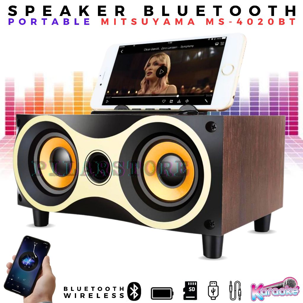 SPEAKER RADIO PORTABLE BLUETOOTH MITSUYAMA MS-4020BT FM RADIO MS 4020BT