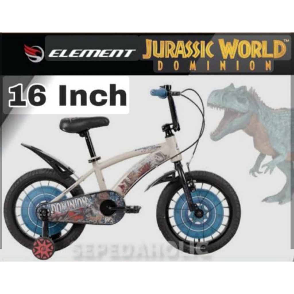 Sepeda Anak Element 16 Inch (EK120-FSL DM) Jurassic World Dominion