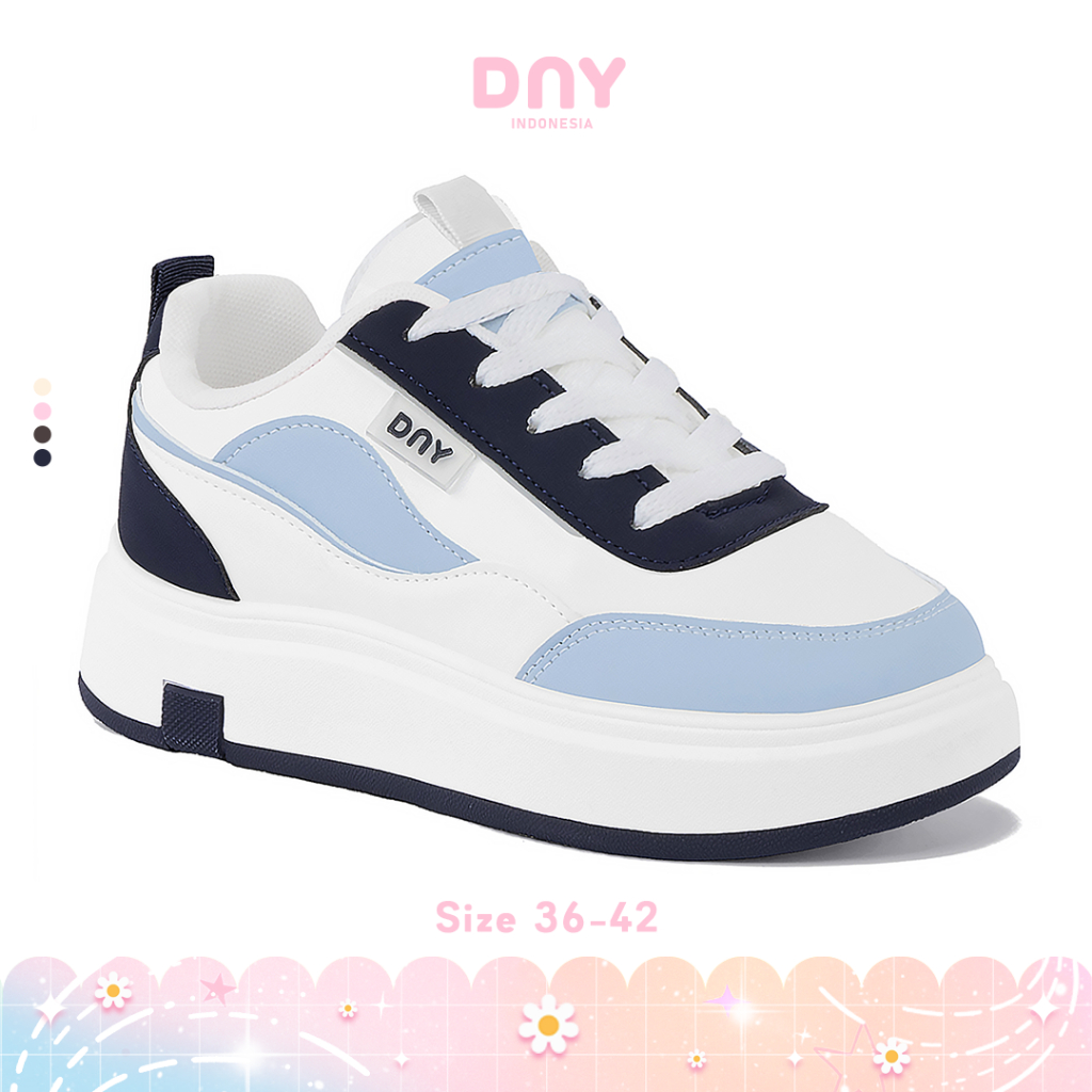 Sepatu DNY Sepatu Sneakers Pink Wanita Sport Shoes Cewek Women Shoes Casual Sepatu Jalan Cewek 0520D