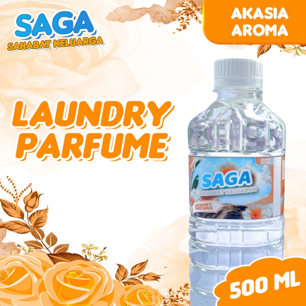 Saga Laundry parfume Akasia 500 ml/Saga/Laundry parfume/markastissue/parfume/Akasia/pengharum pakaia