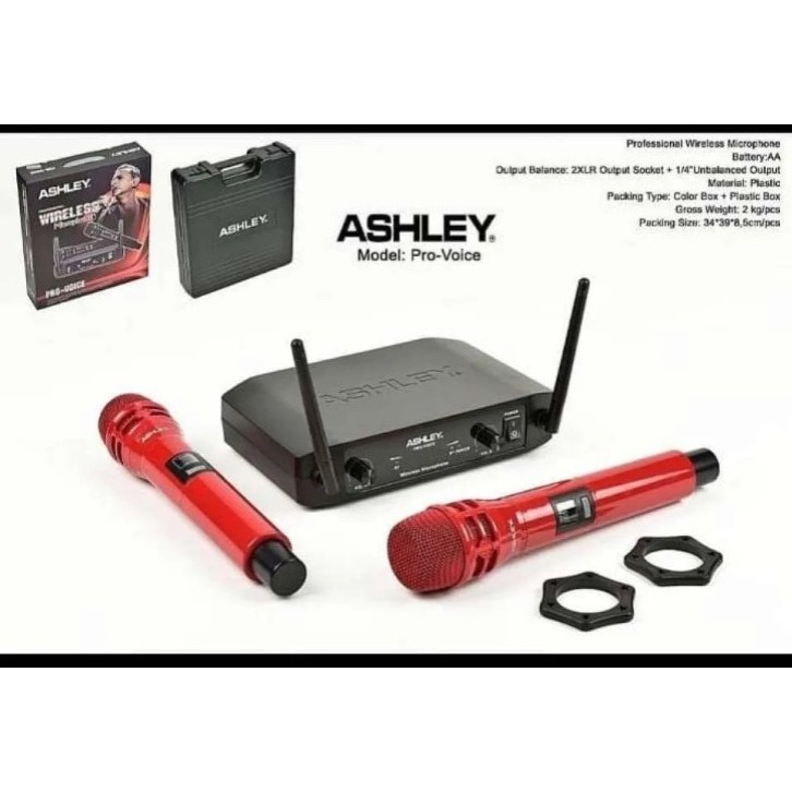 Mic Wireless Ashley Pro Voice Microphone Handheld Ashley PRO VOICE