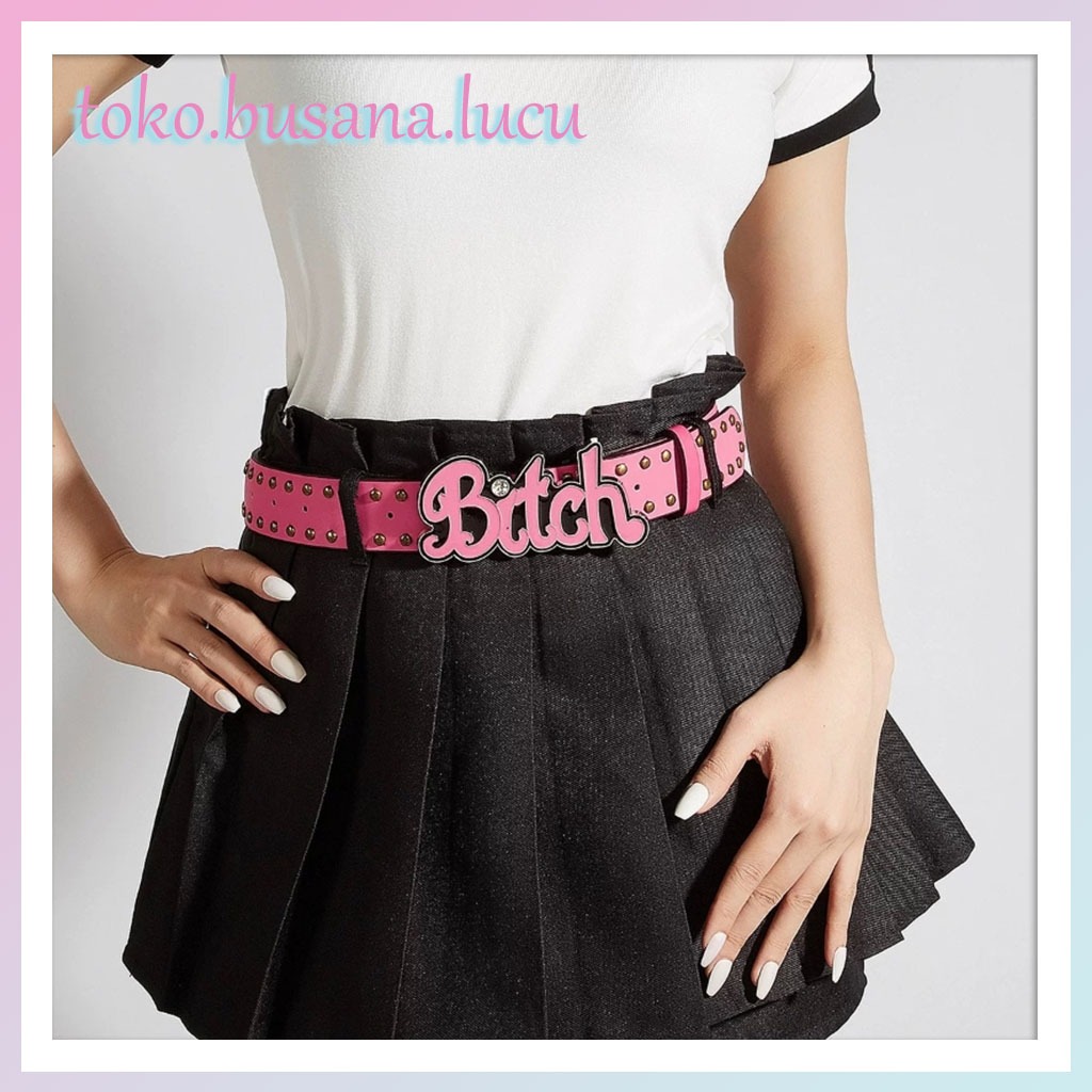 Ikat Pinggang Wanita Kulit PU Gesper Korean Fashion Style Gaya Y2K Dan Punk Belt Untuk Dress/Rok/Cel